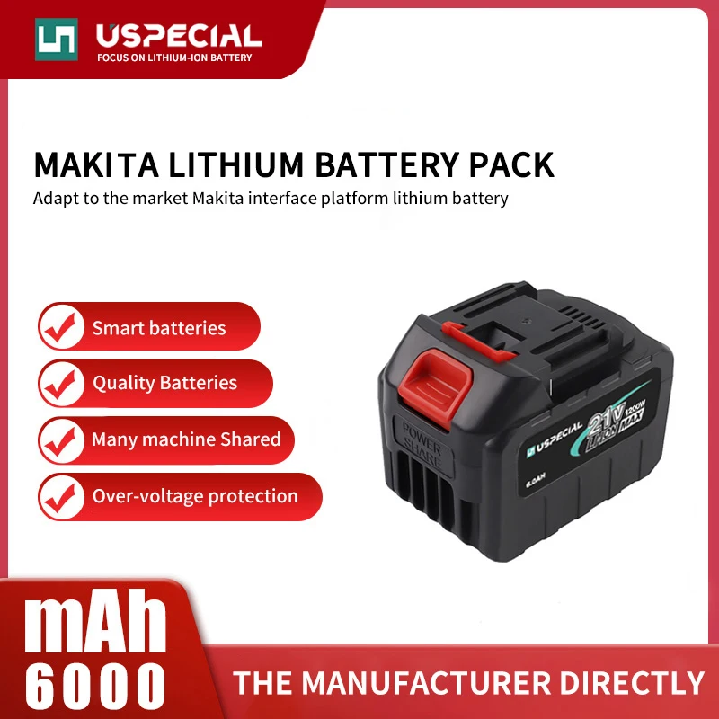 6000mAh 21v 10c 1260w литий-ионная аккумуляторная батарея 18650 для makita power tool