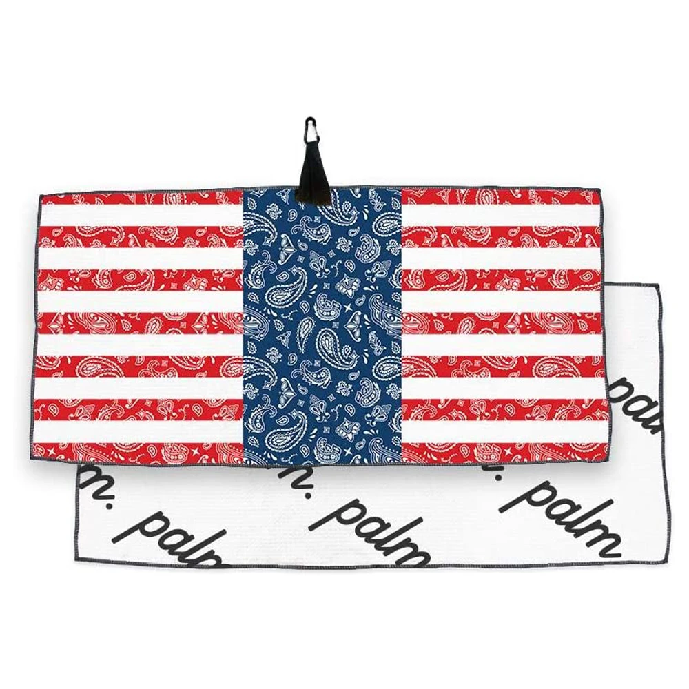 Quick dry microfiber waffle sublimation printing golf towel custom logo