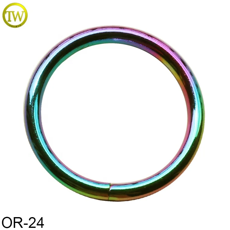 Good plating custom engraved name metal o ring swimwear accessory gold logo flat buckle clips for clothes