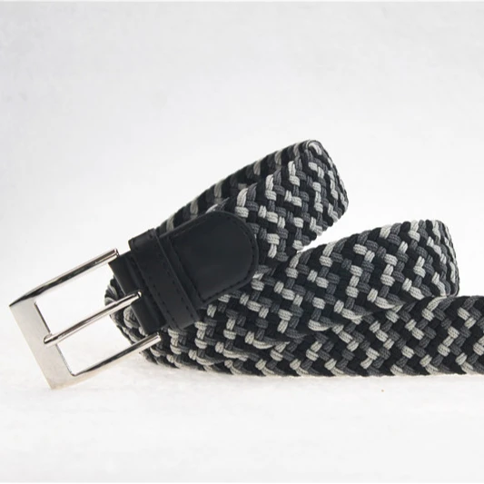 New Design Hot Sell PIN Buckle Elastic Waist belt Woven Men Belt Best Price