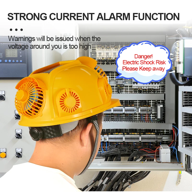 Bluetooth Helmet With Solar Air Conditioning Cooling System Fans and Charging Capabilities Hard Hat Product