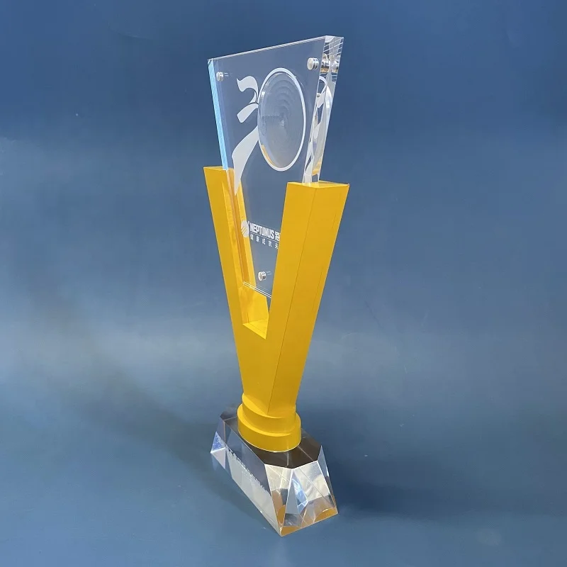 Luxury Acrylic Glass Trophy Custom Crystal Award With Base For Gift wholesale acrylic trophy custom acrylic awards