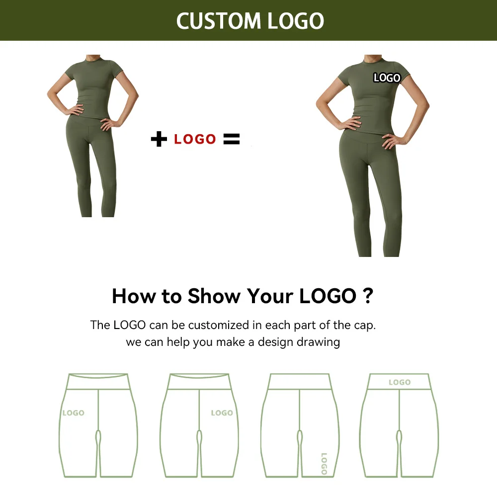 Custom Logo Quick Drying Breathable Yoga Gym Leggings Sets Woman Activewear Fitness Crop Top Leggings Set for Women