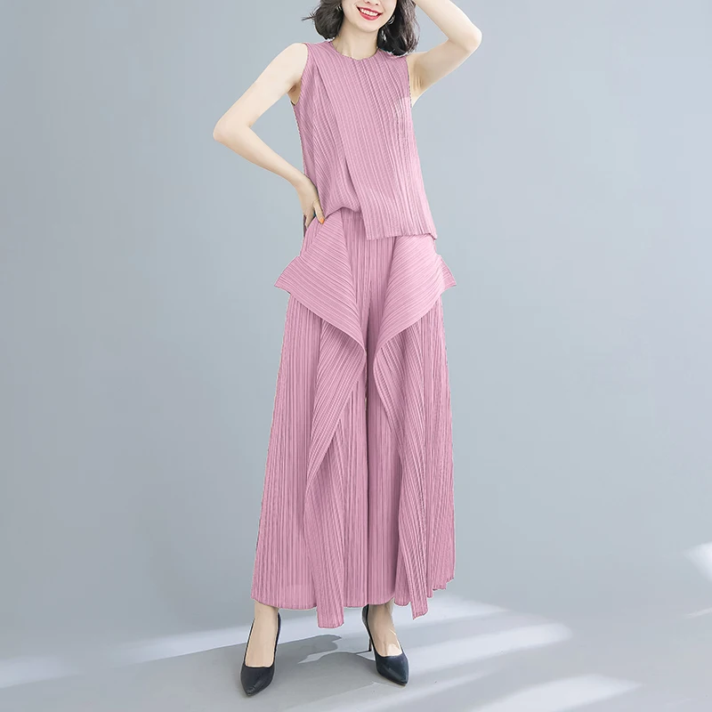 Wholesale 2022 Summer Japanese Cool and Cute Two Wearing Methods Fly Design Irregular Diagonal Fold Vest Sleeveless Shirt