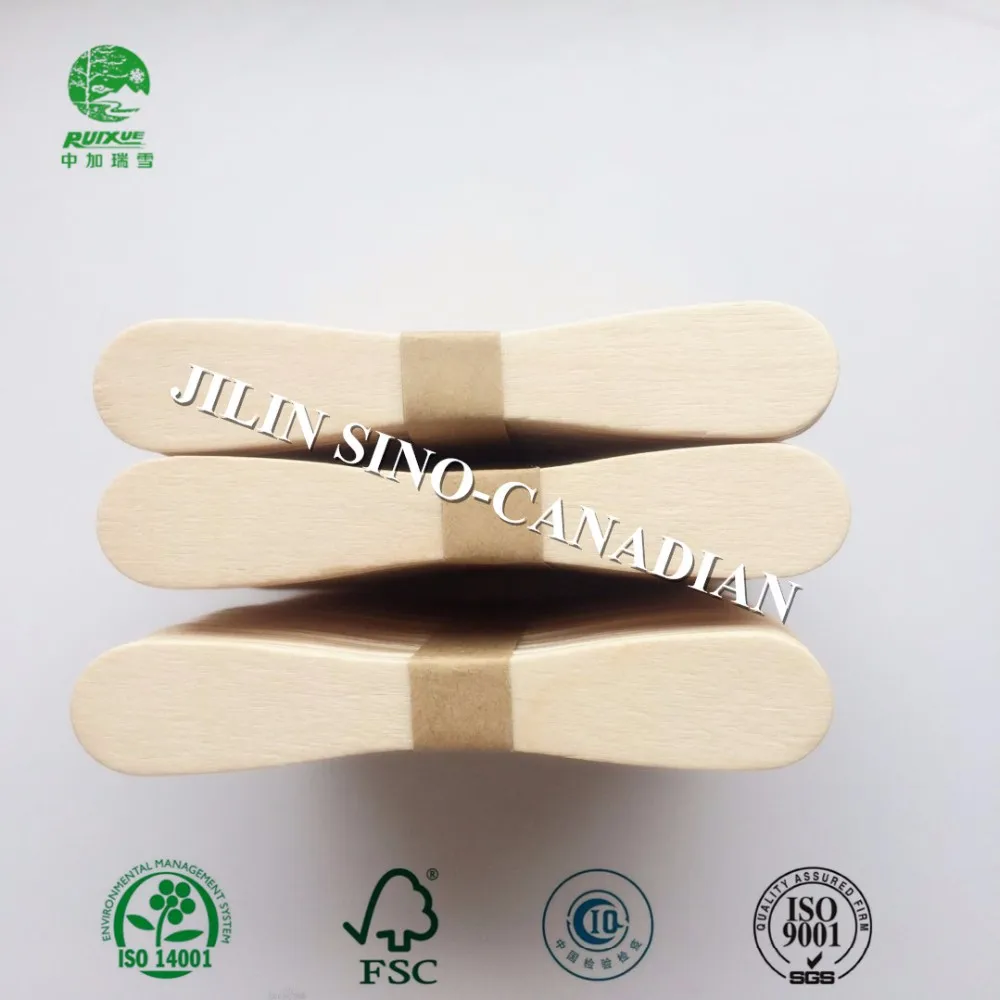 Wholesale New Style Eco Friendly Custom Packaging Birch Disposable Wooden Ice Cream Sticks for Sale