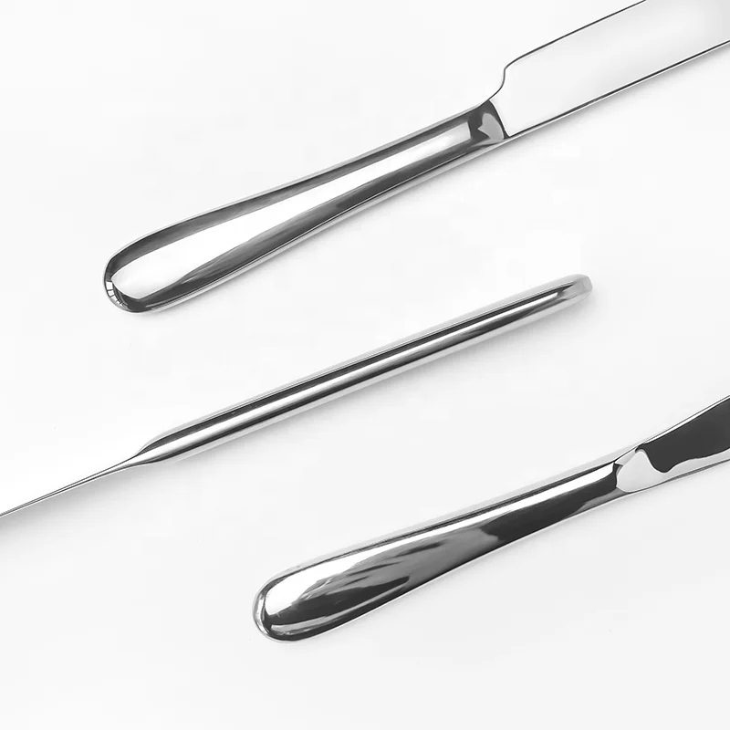 FANGYUAN hotel heavy duty handle metal cheese fish knife 18/10 stainless steel steak dinner knife set