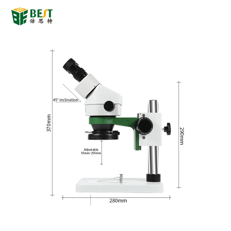 BST-X5II 7x-45x Industrial Binocular Stereo Microscope PCB Inspection Mobile Phone Repairing Soldering tool