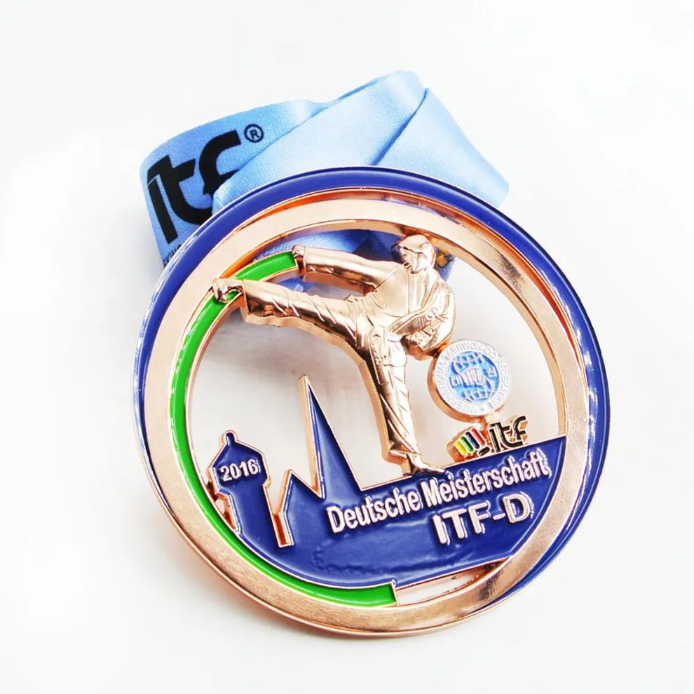 OEM дизайн 3d спортивная металлическая памятная медаль для тхэквондо