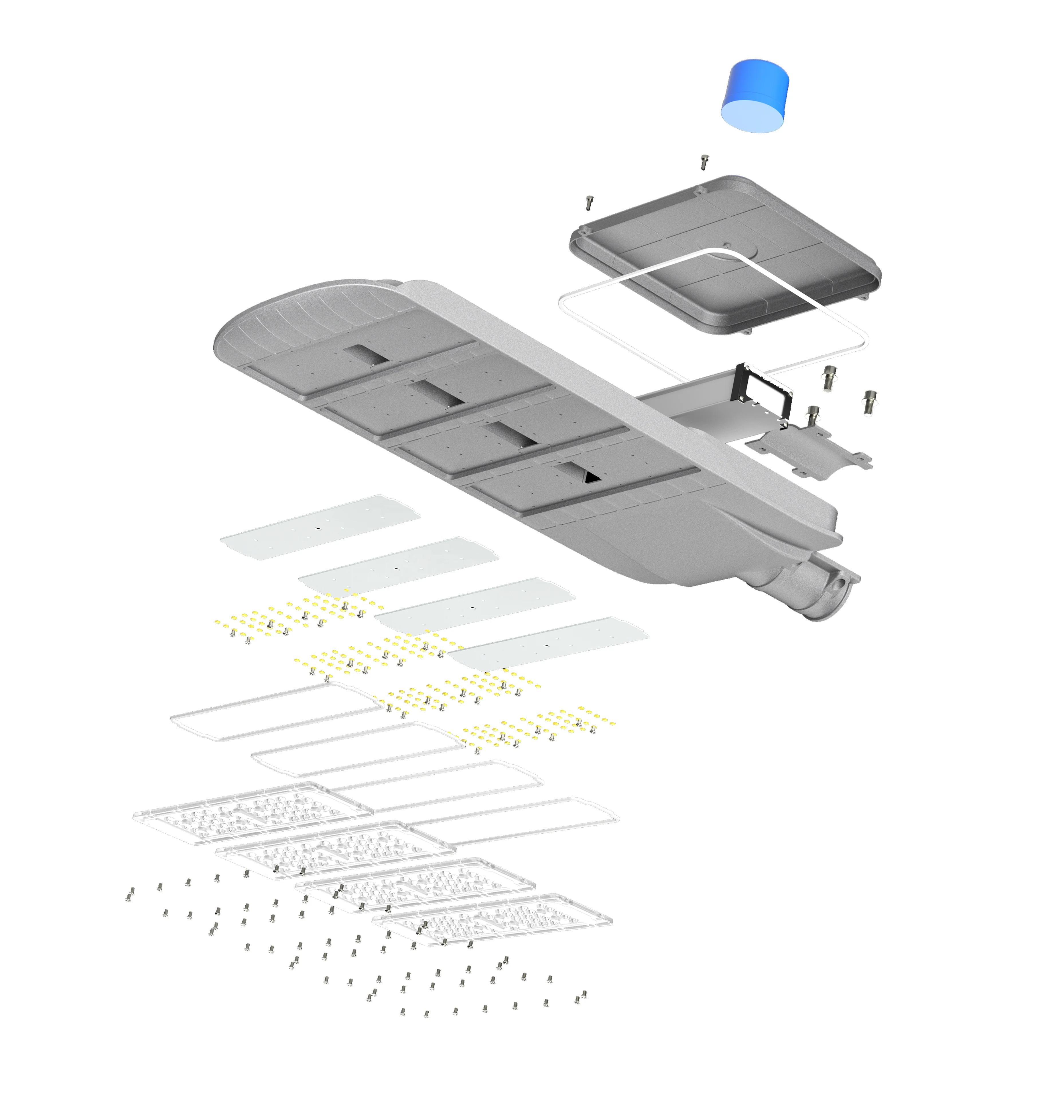 AIXUAN Patented Model SMD Chip Street Lamp 70*140 Degree Lens Outdoor Die Casting Aluminum Housing Led Light
