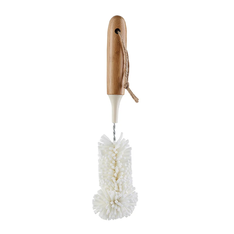 Bamboo Dish Brush Scrub Wooden Brush for Dishes,Palm Brush Dish Scrubber Suitable for Washing Dishes,Stubborn Stains&Vegetables