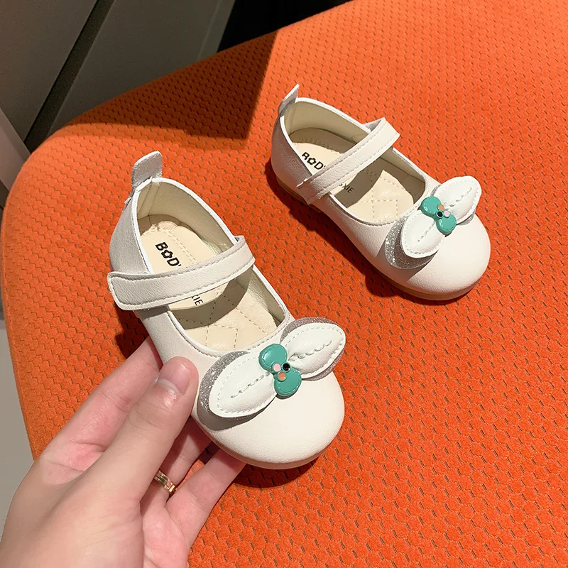 LM9150Q Girls princess dress shoes baby girl soft bottom leather comfortable bowknot