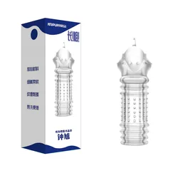 С украшением в виде кристаллов пунктирной линии захватывающие презервативы силикагелевый мужской многоразовый моющийся Экстра пунктирной линии Дракон презерватив для задержки завершения полового акта, для мужчин