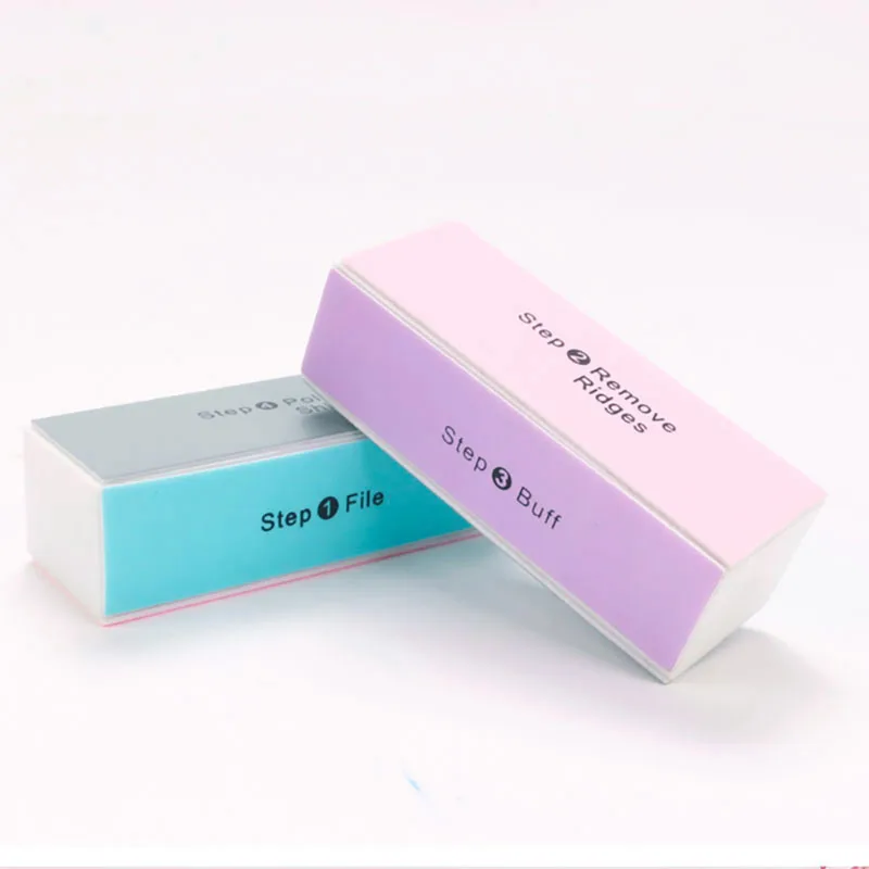 4 Sides Nail Buffer Polishing Tool Nail Sanding Block Buffing Sponge Manicure Rubbing Nail Files