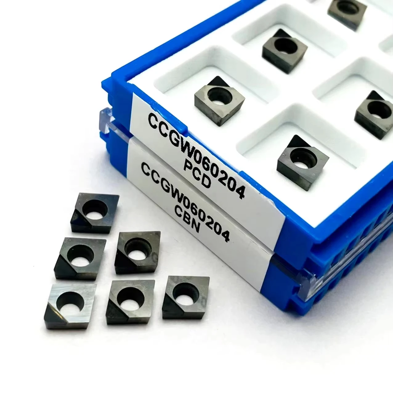 PCD CBN CCGW060204 CCGT060204 CCGW060208 CCGT060202 Diamond Insertions Internal Turning Tool CNC Lathe Tool Blade Boron Carbide