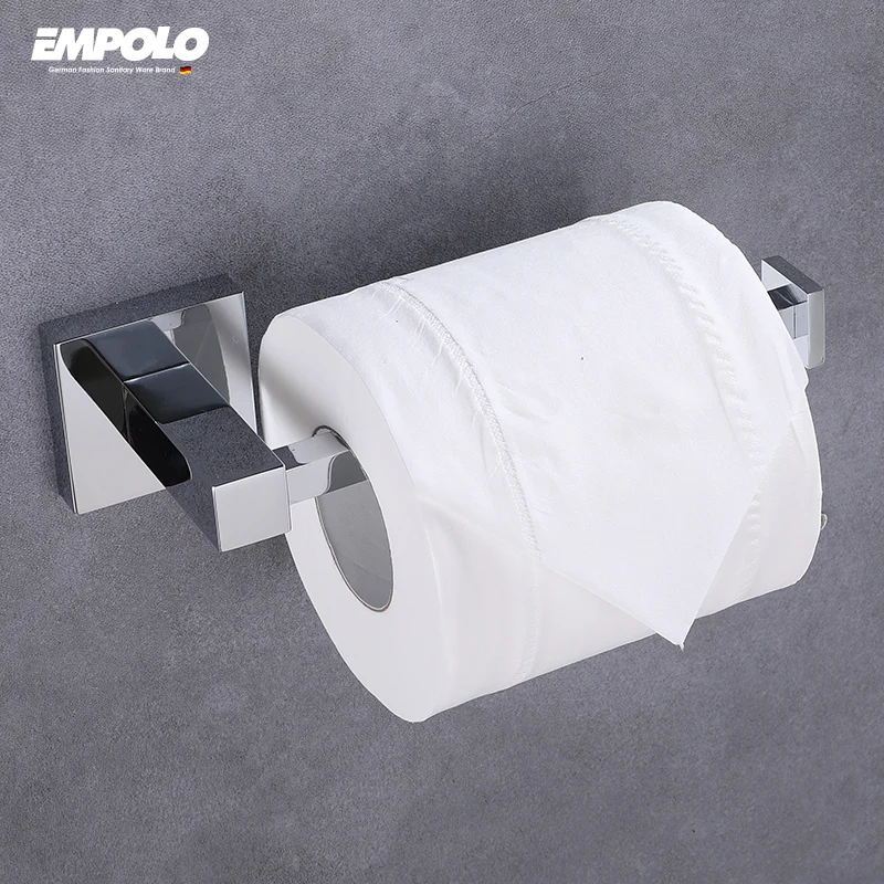 Empolo Luxury Towel Rack Toilet Brush Bathroom Sets Solid Brass Bathroom Accessories Set