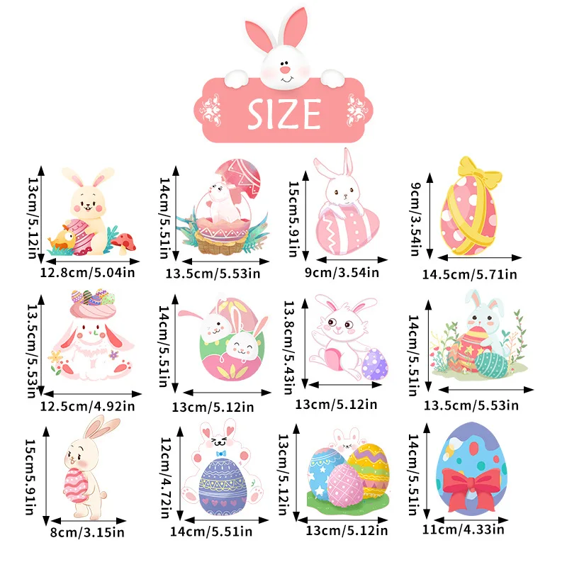 Лидер продаж пасхальные яйца кроликов набор украшений для вечеринки милый кролик дома и офиса украшения школы