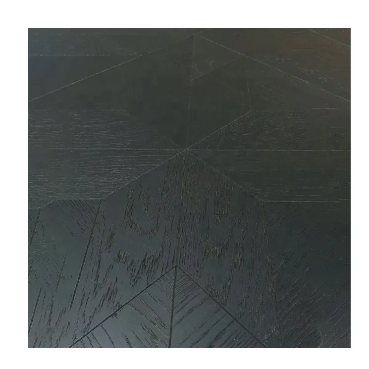 Black Color Art Parquet Flooring Solid Wood Flooring