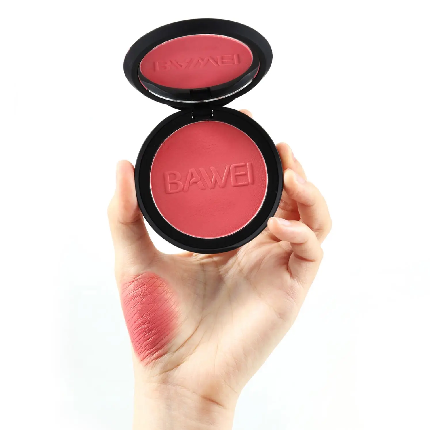 Purple Single Blush Face Vegan Rose Gold Matte and Shimmer Finish Powder Blush Palette