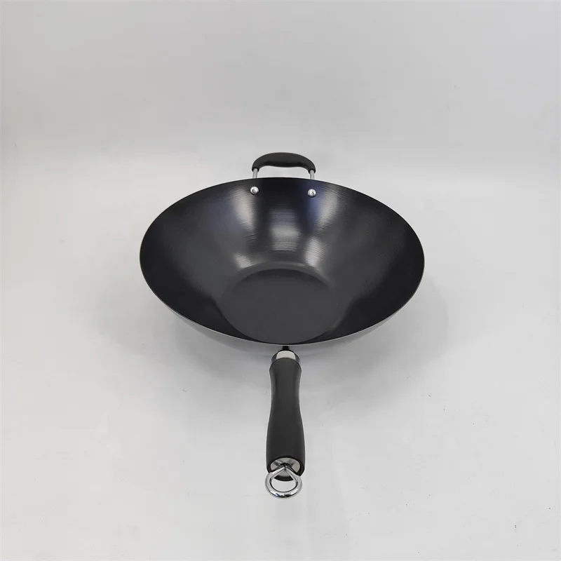 Hot Selling 0.8mm round Non-Stick Wok Pan Custom Carbon Steel Cast Iron Wholesale at Reasonable Price
