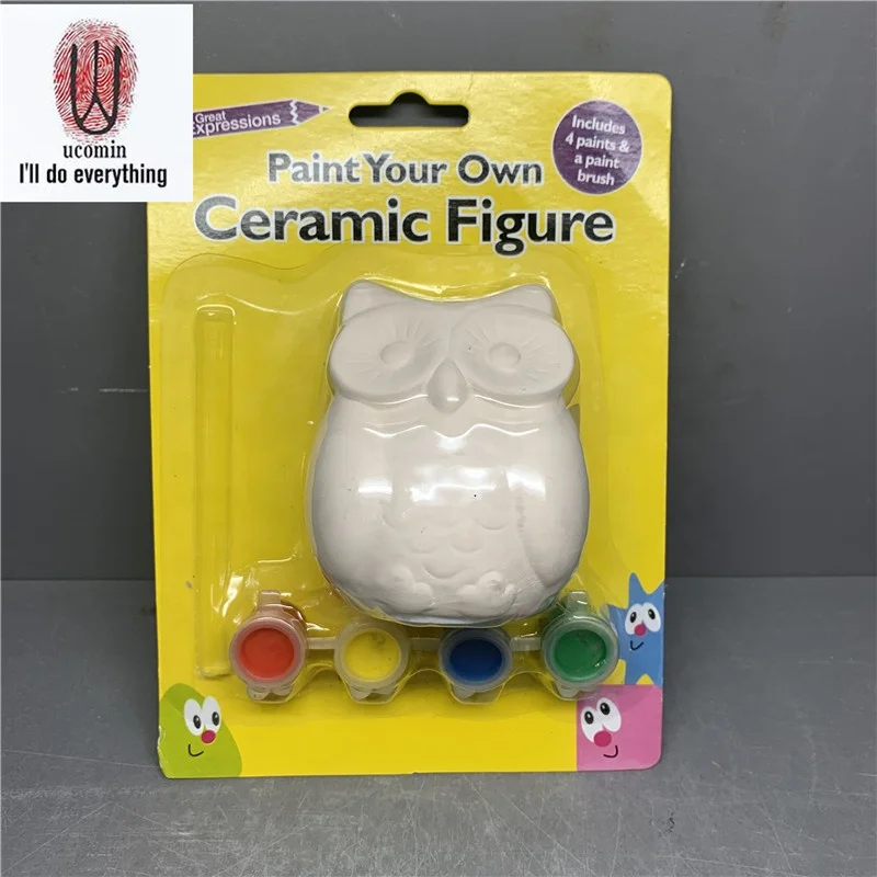 
DIY Ceramic Paint Set rainbow Bisque Hanging Ornaments For Gift Chinese manufacturers custom 