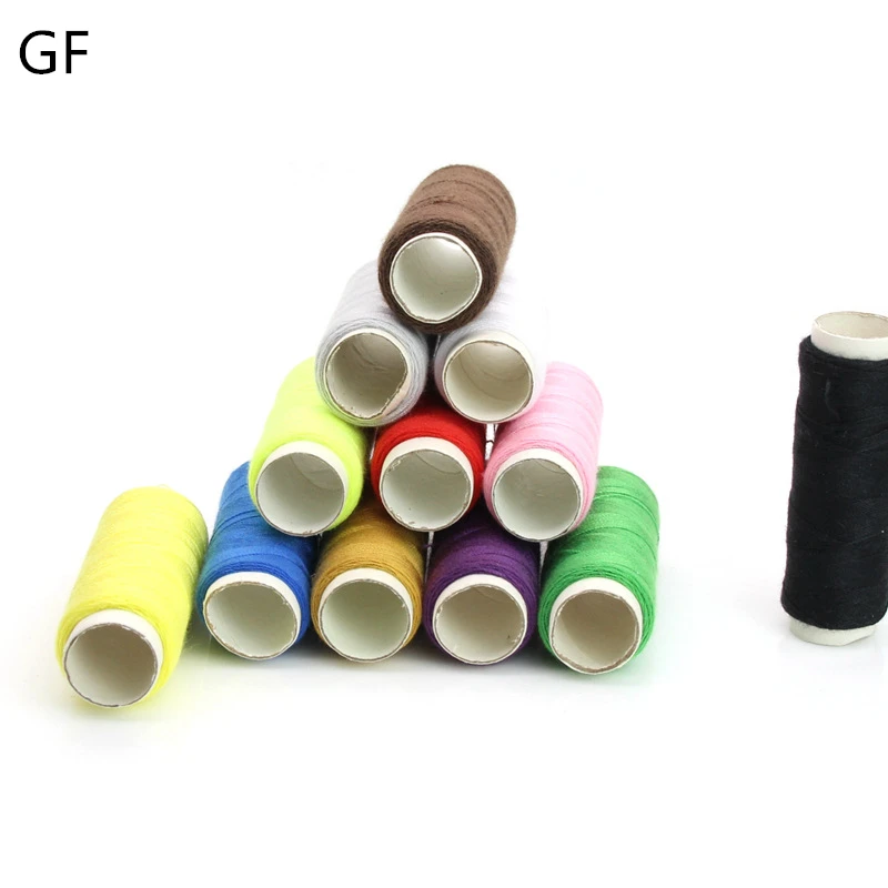 Wholesale Factory Supply  Hand Sewing Thread 10pc Per Bag 100% Spun Polyester Thread 60m /roll For DIY Sewing and Embroidery
