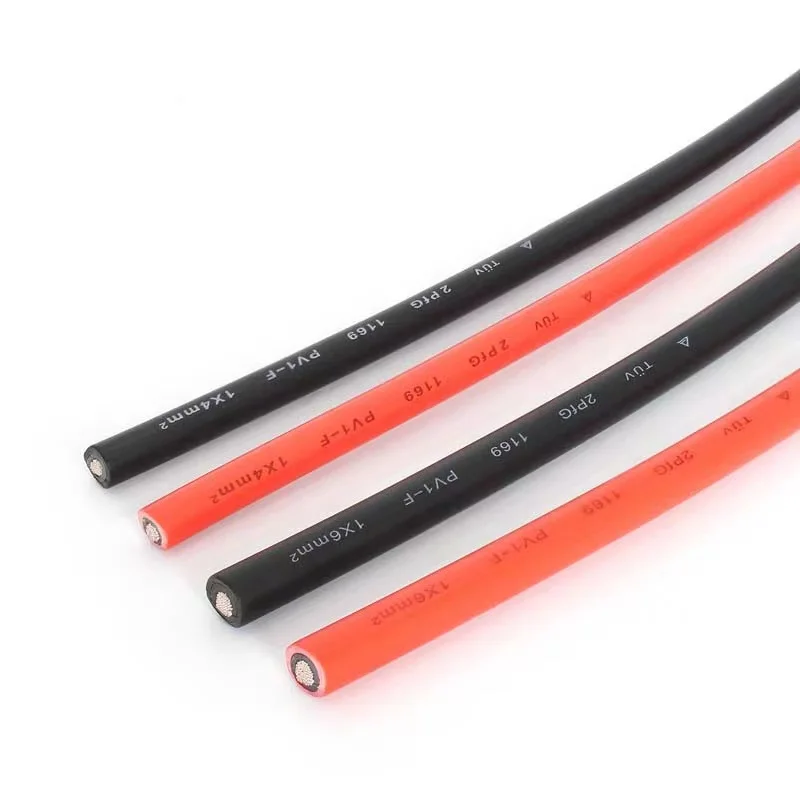 Tinned Copper DC Solar PV Cable 4MM 6MM 8MM 10MM power pvc sheath dc pv cable solar cable  for Solar Panel
