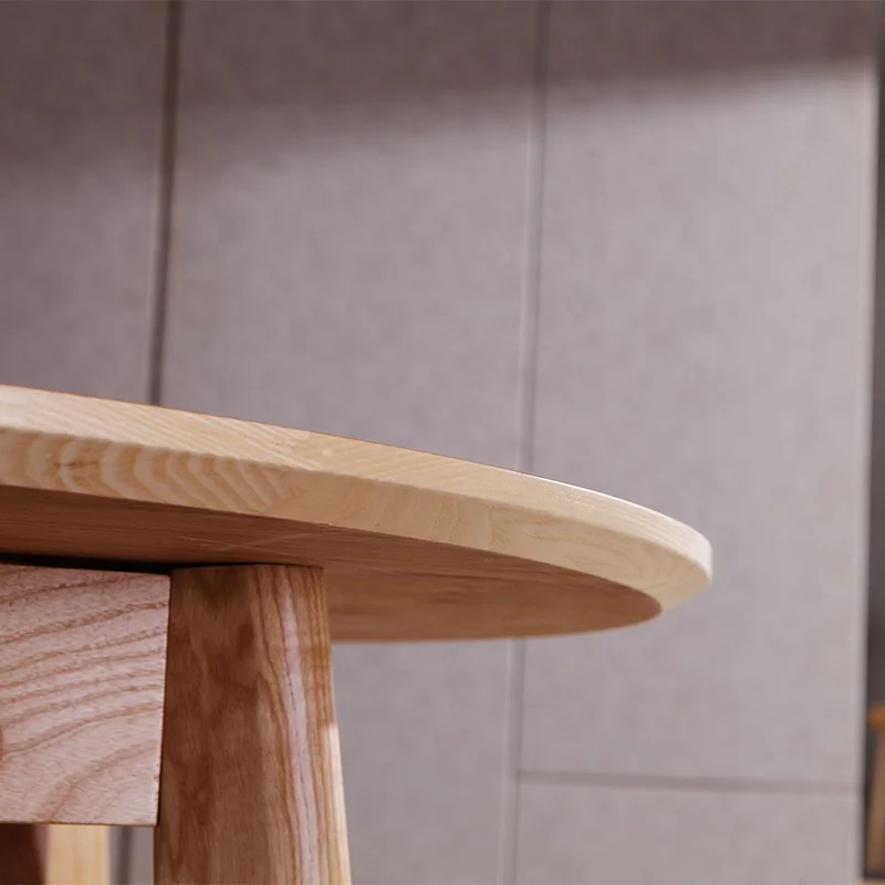 Wood Coffee Shop Furniture Table Tea Dining Table Small Apartment Round Wooden Simple Nordic Solid Home Furniture Modern