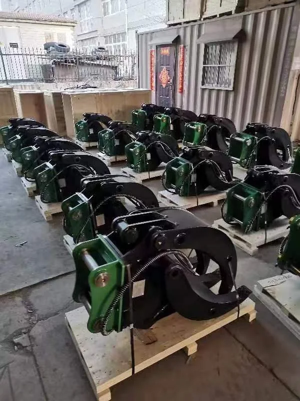 New Single-Ram Excavator Hydraulic Grapples with Box Teeth for Construction Farm Home Use Featuring a New Motor and Pump