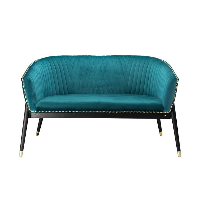 High Quality European Style Living Room Bedroom Hotel Single Velvet Fabric Sofa Couches