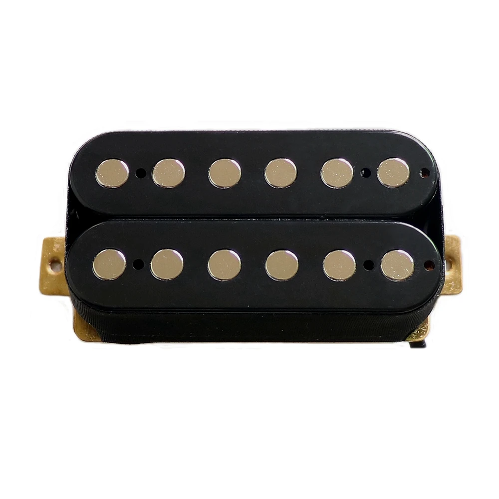 6.3mm Large Pole Piece Humbucker Guitar Pickup with ceramic magnet bar in Black zebra colors