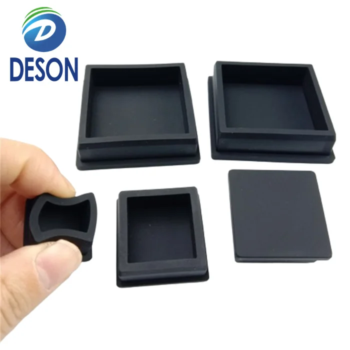Deson stainless steel outer plug sealing cap steel pipe plug muffler desk chair mute pads silicone rubber square inner plug
