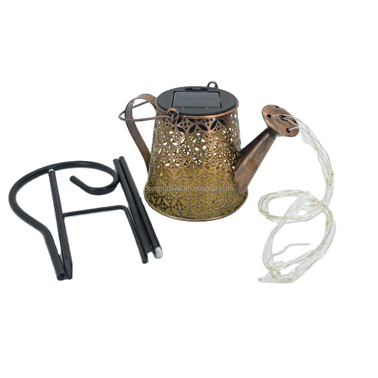 Solar Led Street Light Waterproof Metal watering can for Garden Decoration solar Light Jug Luminous Body