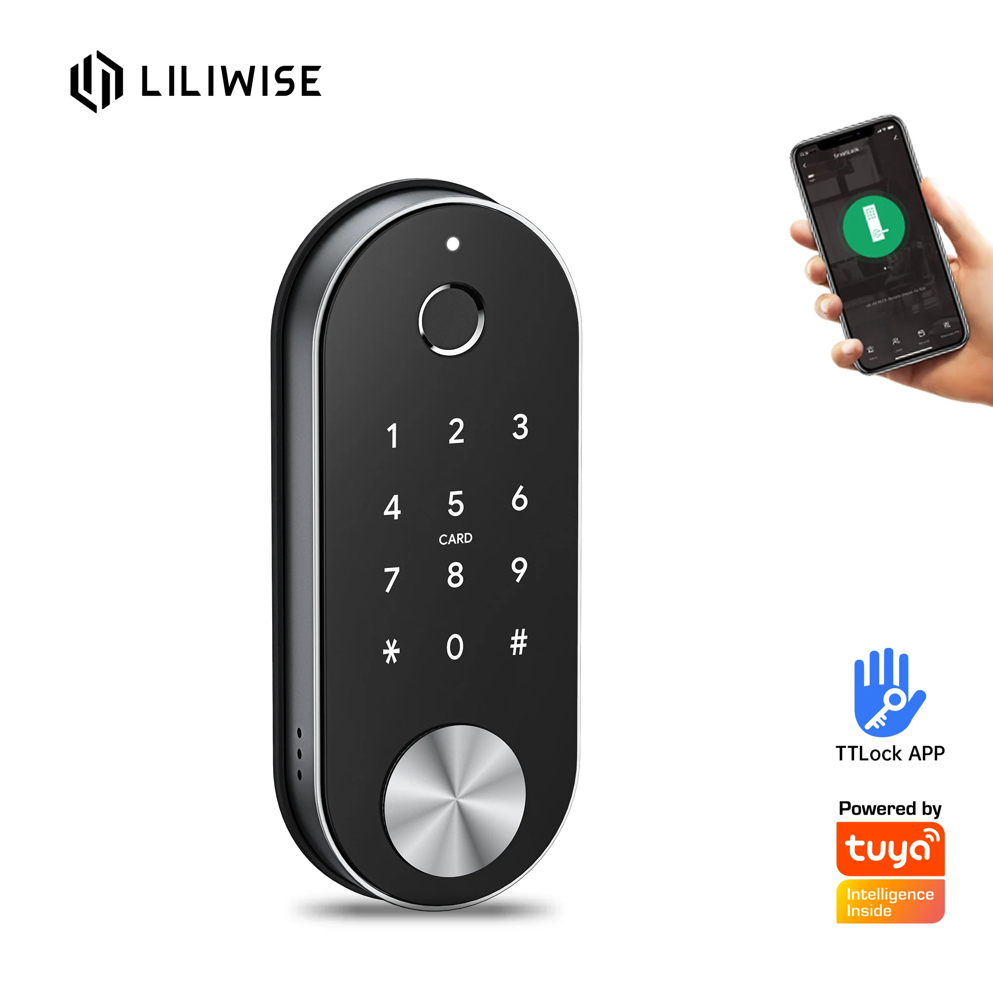 Liliwise Waterproof Custom Password Ttlock Tuya APP Remote Control Fingerprint Biometric Keyless Cabinet Smart lock