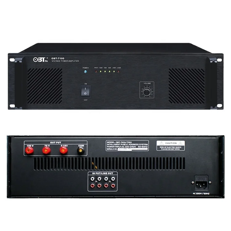 OBT-7100 2000 Вт Hi-Fi цифровой усилитель сигнала 70 В динамик выходы Pa мощности для продажи