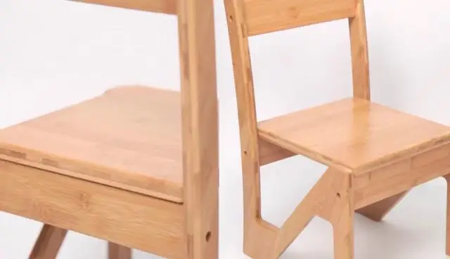 Kids Bamboo Wooden Table and 2 Chairs Set Children Activity Table Set Baby Furniture Children Table and Stool Set Desk