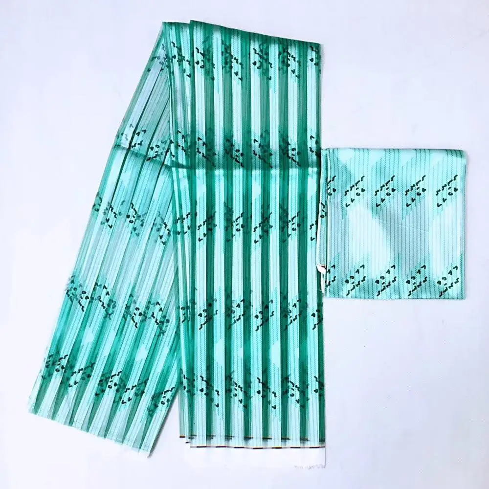 Атласная шелковая ткань с принтом в африканском стиле и восковым из органзы кружево для платья 4 Ярда лента 2 ярда шелковой ткани