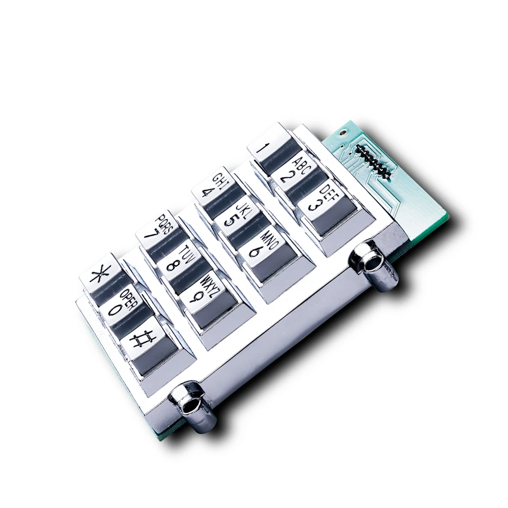 Customized Zinc Alloy 12 Keys Metal Numeric Keyboard 3x4 Matrix Metallic Keypad For Door Access Control
