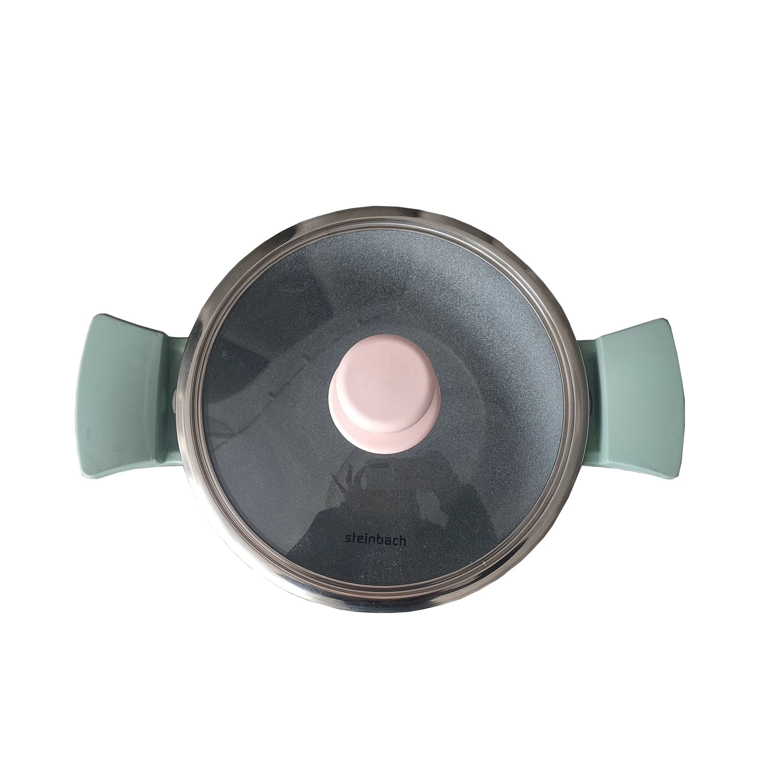 Customization wholesale high quality blue die casting Soup & Stock Pots non stick casserole with glass cover