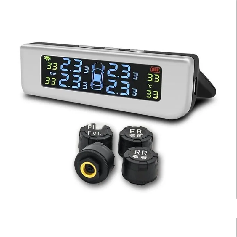 Трехзначная Точная Солнечная беспроводная система контроля давления в шинах с внешним датчиком новой звуковой версии TPMS