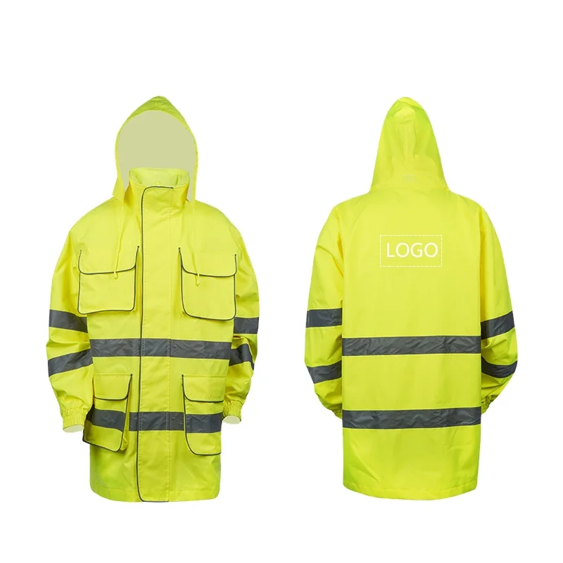 LX Custom Fashion Man Winter Hi-vis Jackets Reflective Safety Work Jacket With Reflective Strips