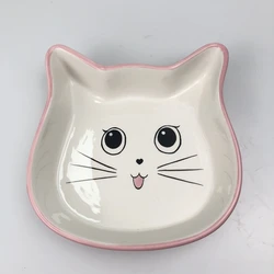 Custom ECO-Friendly ceramic kitty/cat pet bowls Pink
