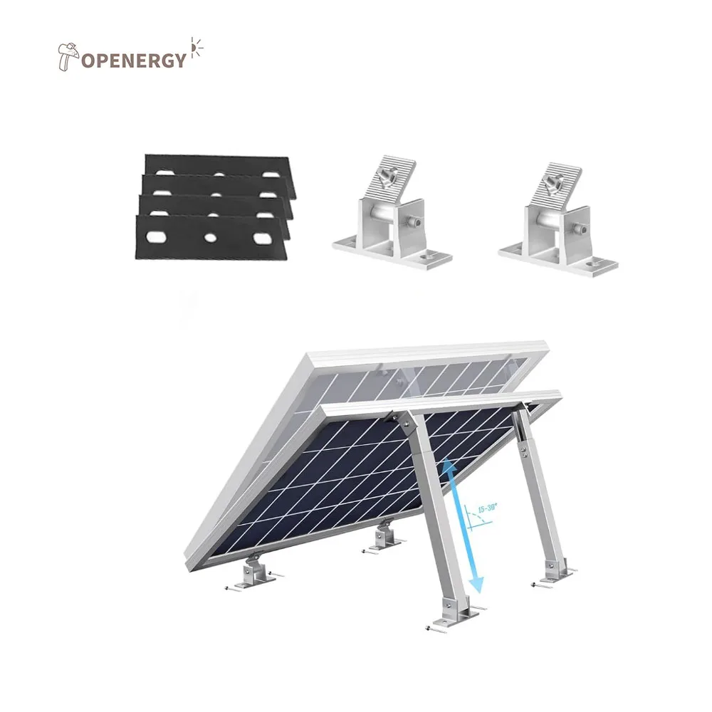 Solar photovoltaic tilt-adjustable rear legs for mounting single/multiple solar modules