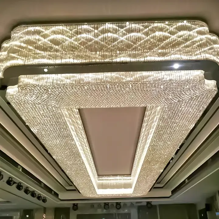 Hotel lobby villa engineering custom creative modeling lamp large modern light crystal chandelier ceiling luxury