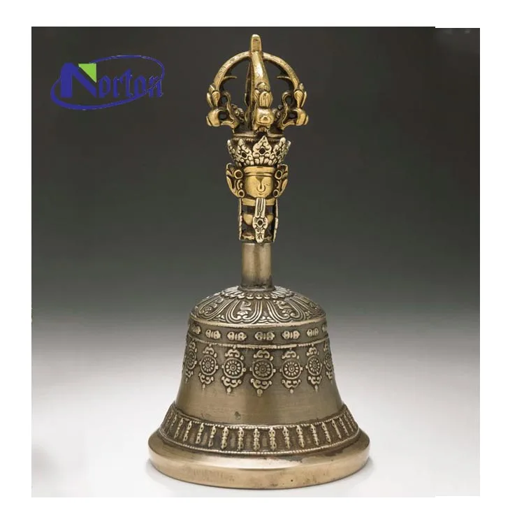 Modern European style  temple decoration bronze bell products large metal brass hanging church bell for sale