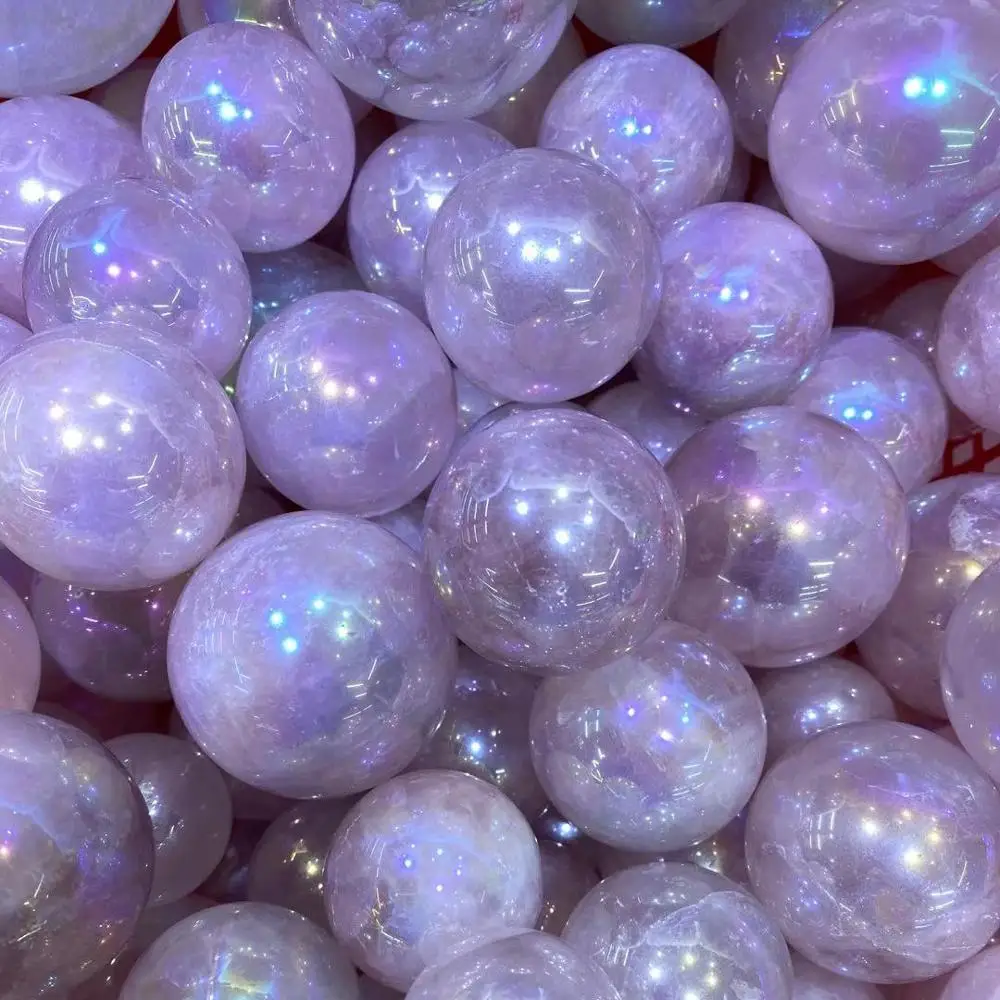 Wholesale Natural Angel Aura Rose Quartz Crystal Ball Healing Sphere Crystal