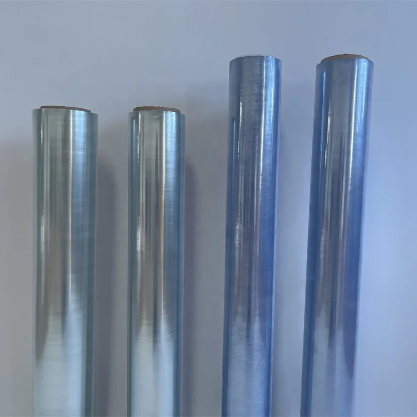 For door cladding in rolls making raincoat with inflated film and vacuum membrane press clear pvc film