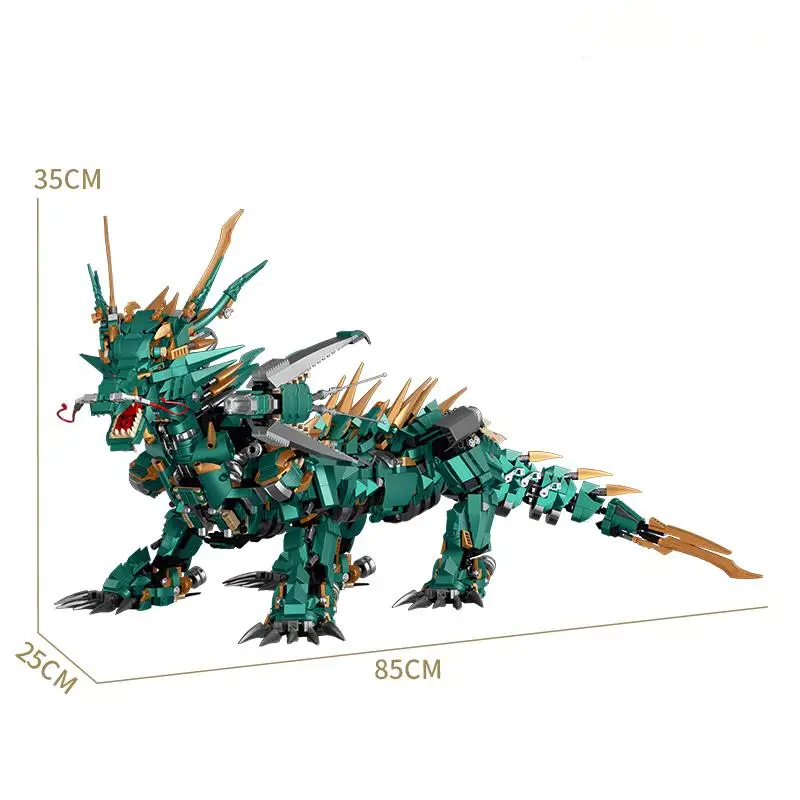 Высокое качество diy moc MYM Дракон робот зеленый динозавр 2951 шт. стебель Сборка игрушки строительные блоки наборы кирпичей для детей