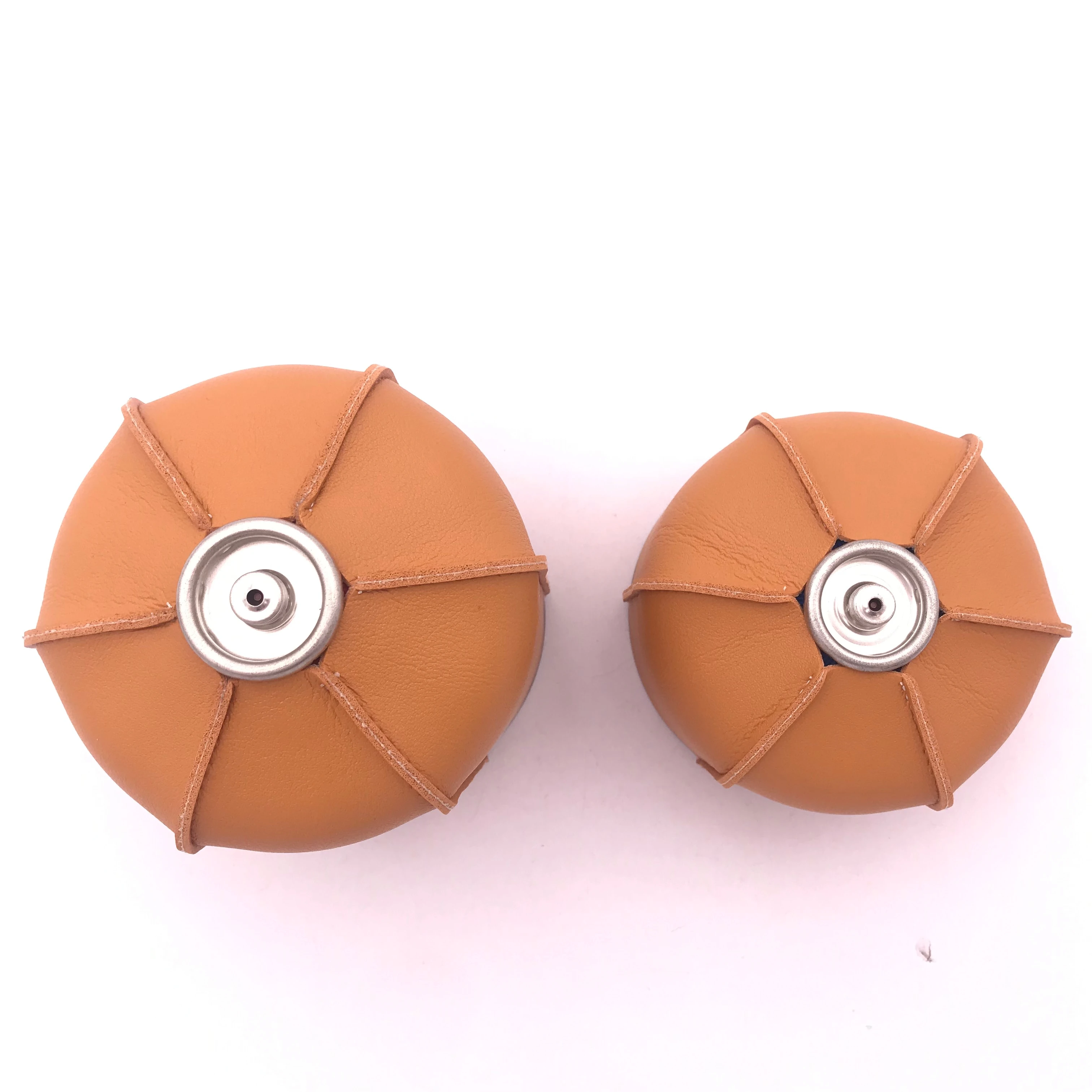 Custom Outdoor Camping Leather 450g Camping Gas Warmer Tank Protective Cover Gas Cylinder Warmer Case
