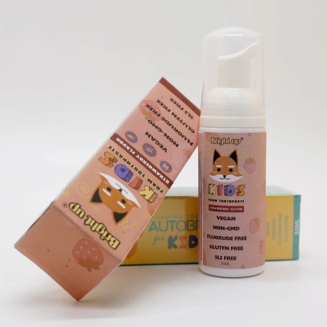 Kids toothpaste Children Mousse Teeth Whitening Vegan Foam Toothpaste