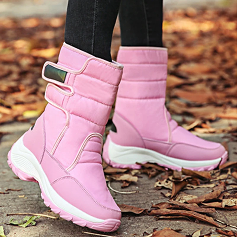 Ready to Ship Wholesale Women Waterproof Snow Fur Shoes Boots